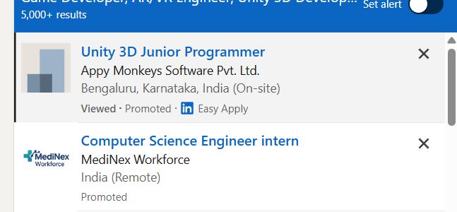 AR/VR Development (Unity) internship jobs in Soweto