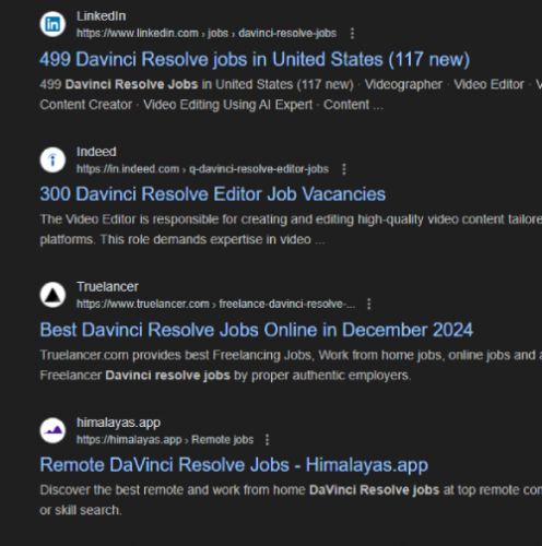 Davinci Resolve internship jobs in Port Elizabeth