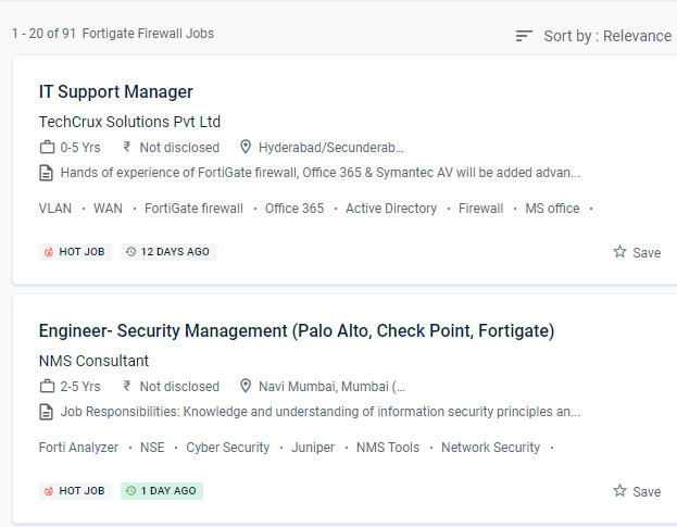 Fortinet Firewall internship jobs in Klerksdorp