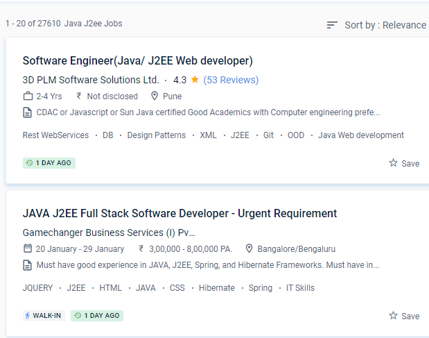 Java J2EE internship jobs in Middelburg