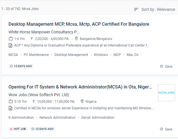 MCSA internship jobs in Durban