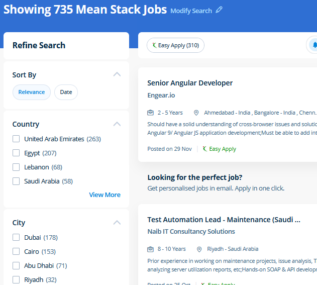 Mean Stack Development internship jobs in Pretoria