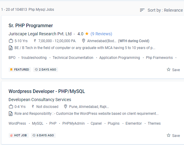 Php/MySQL internship jobs in Polokwane