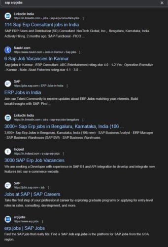 SAP ERP internship jobs in East London
